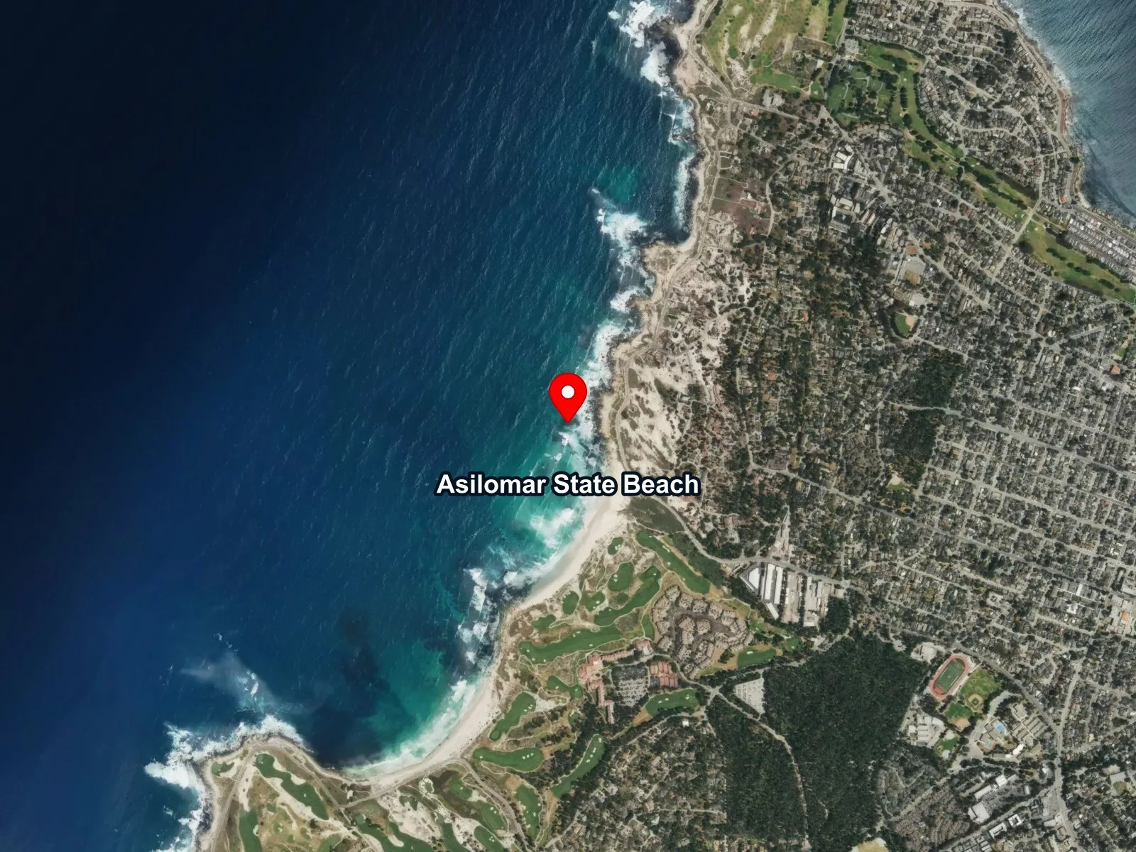 Map of Asilomar State Beach