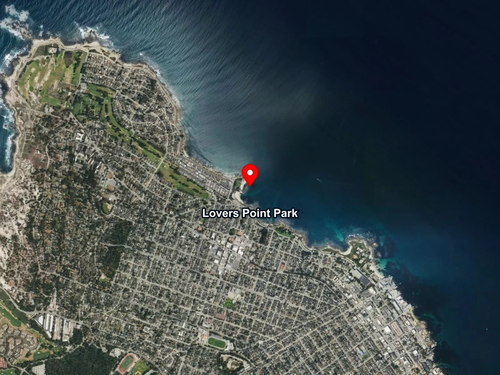 Map of Lovers Point Park