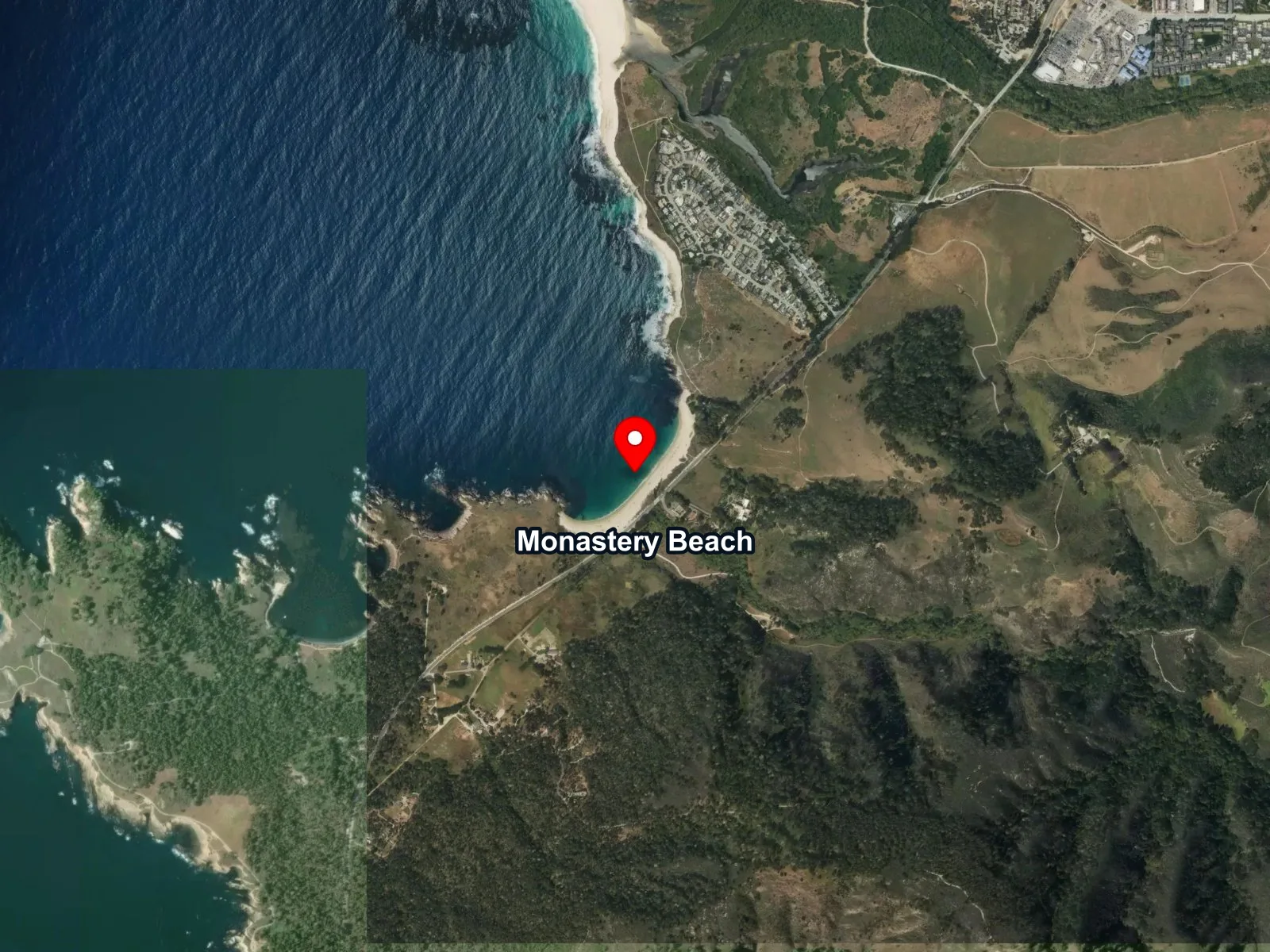 Map of Monastery Beach