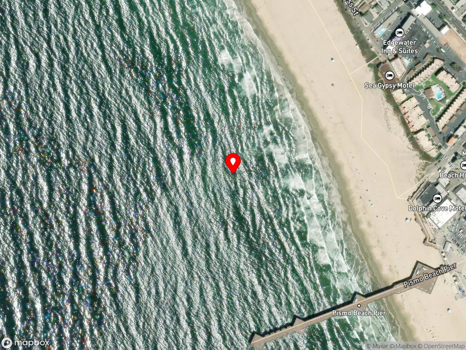 Map of Pismo Beach Pier