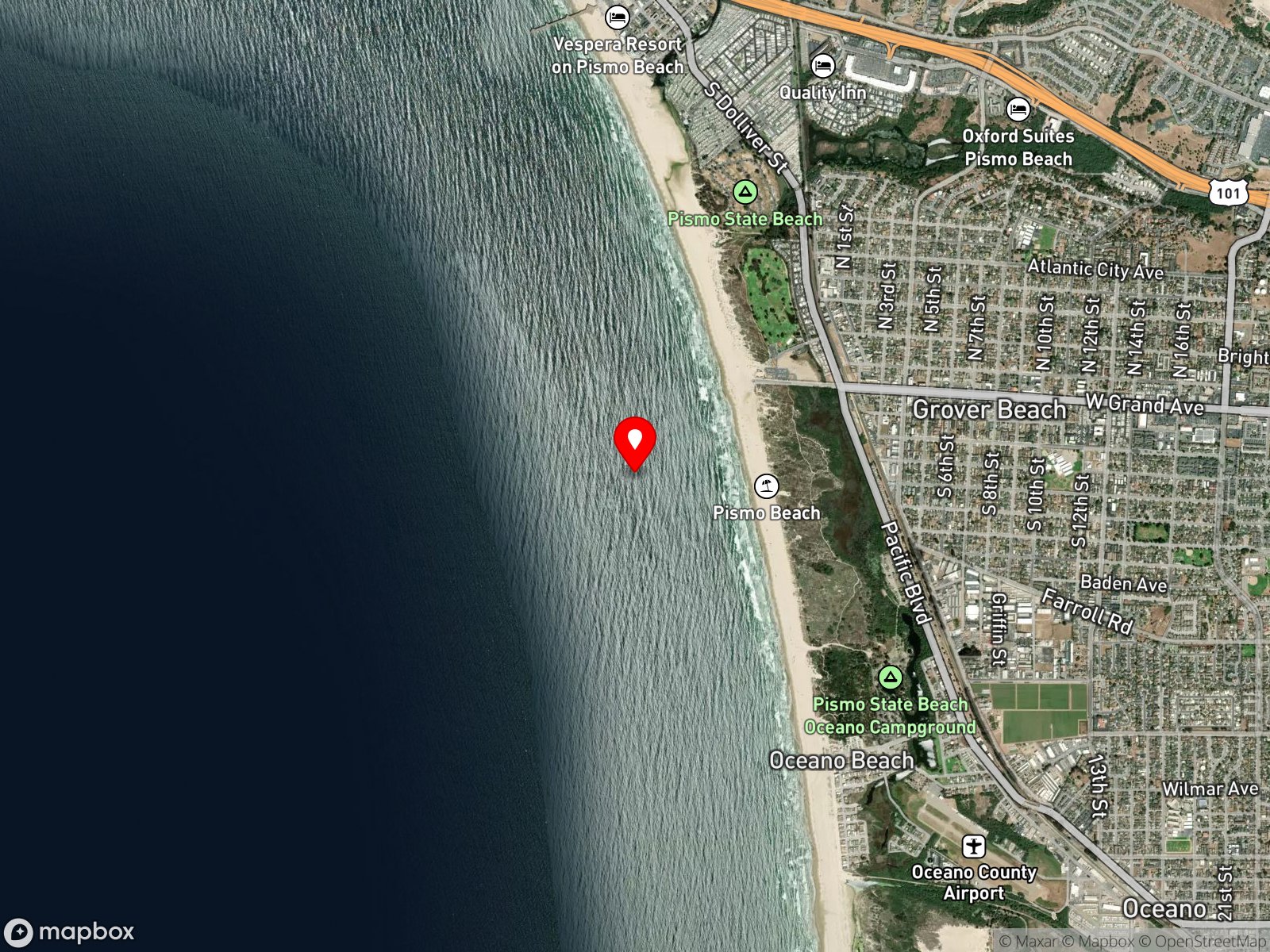 Map of Pismo State Beach