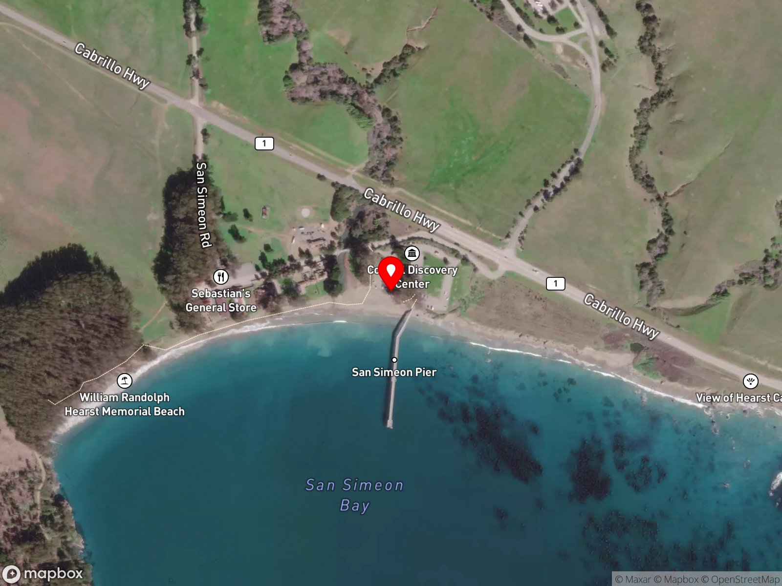 Map of San Simeon Cove
