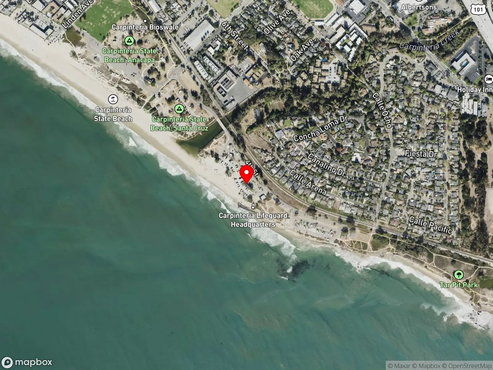 Map of Carpinteria Beach