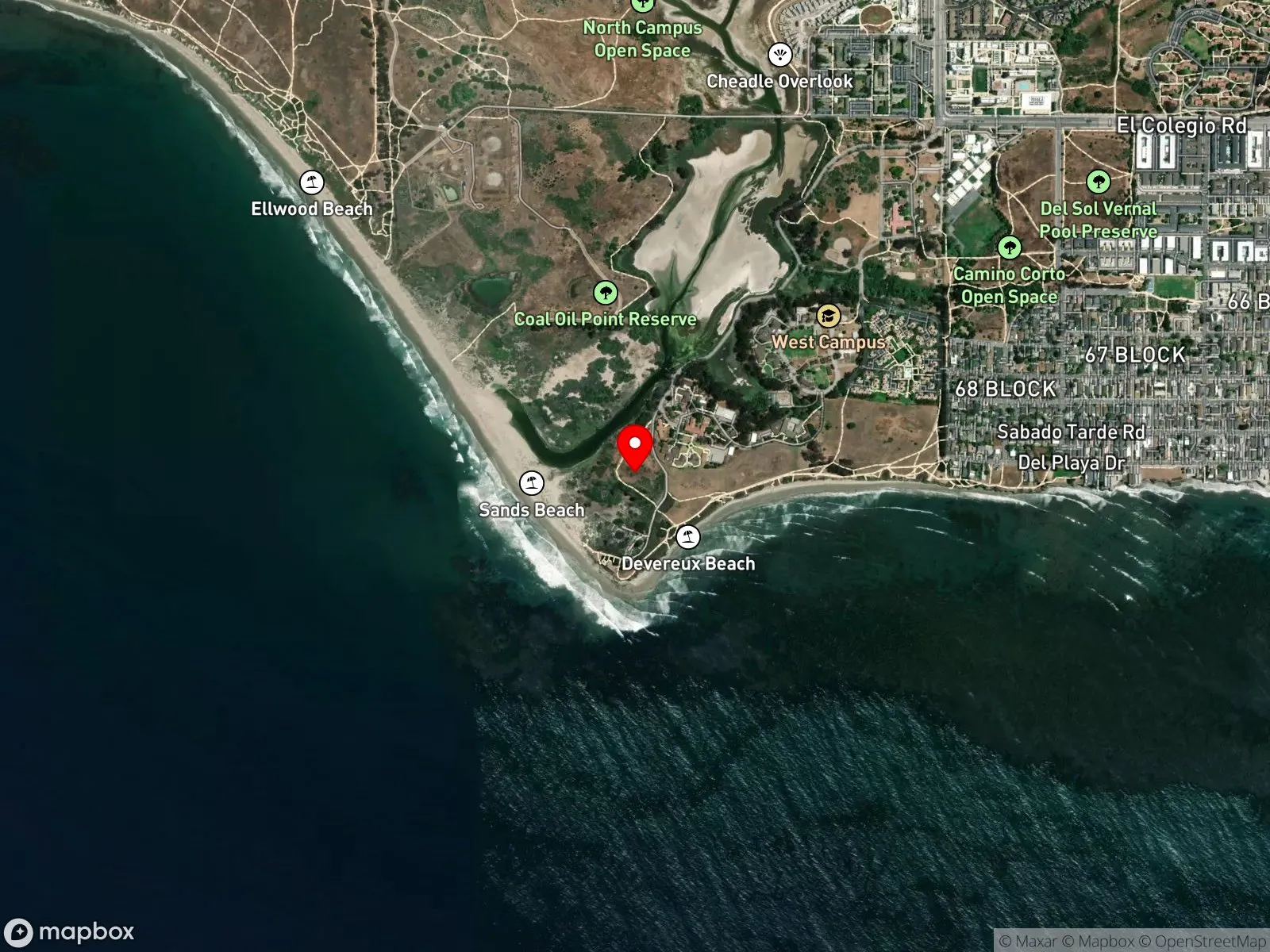 Map of Devereux Beach