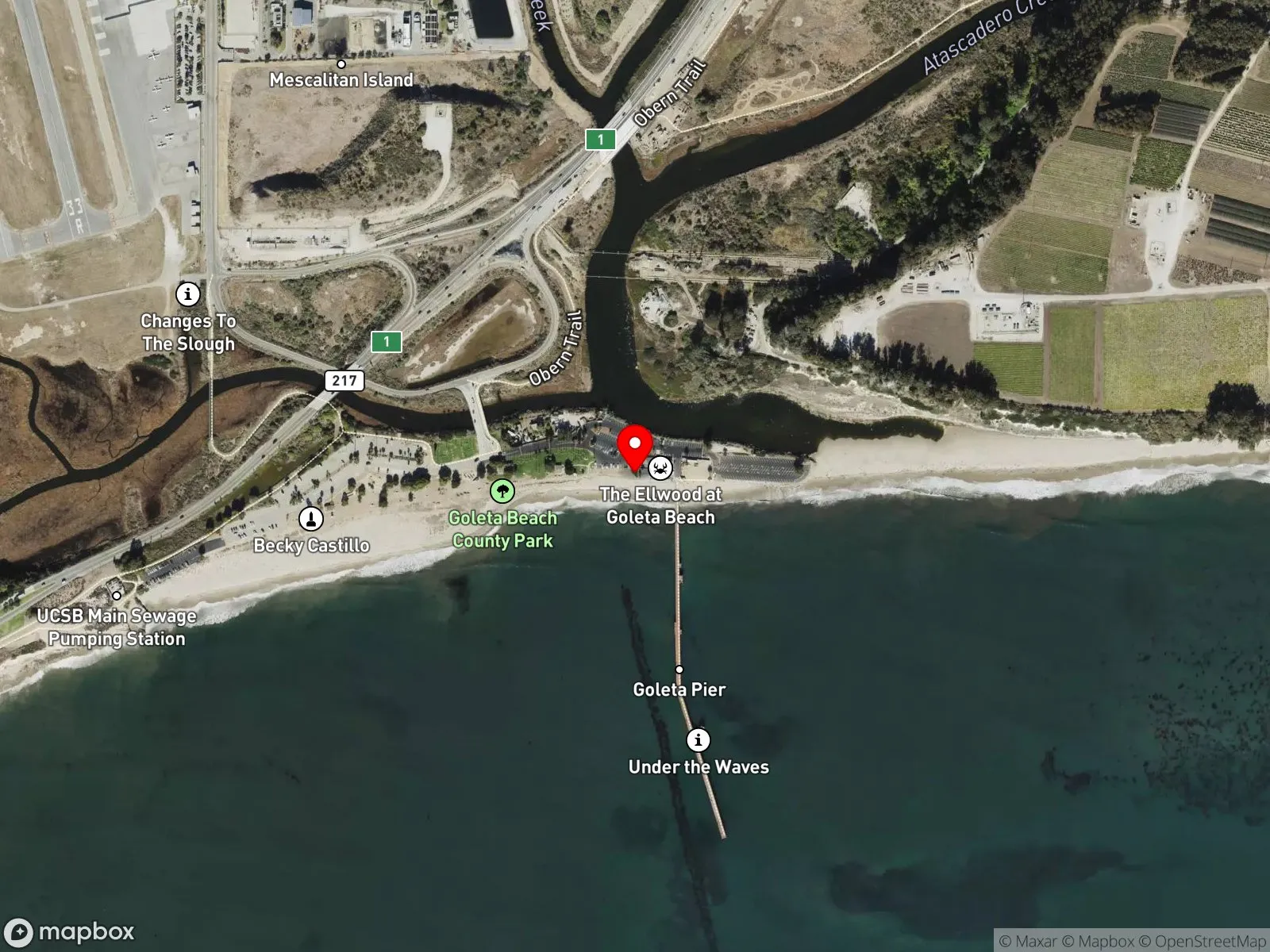 Map of Goleta Beach