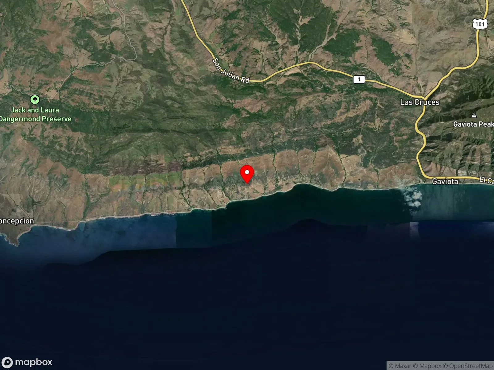 Map of Hollister Ranch