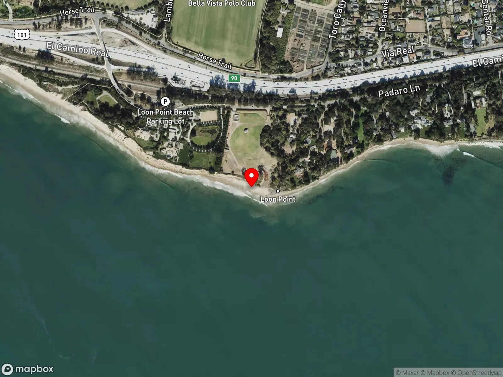 Map of Loon Point Beach