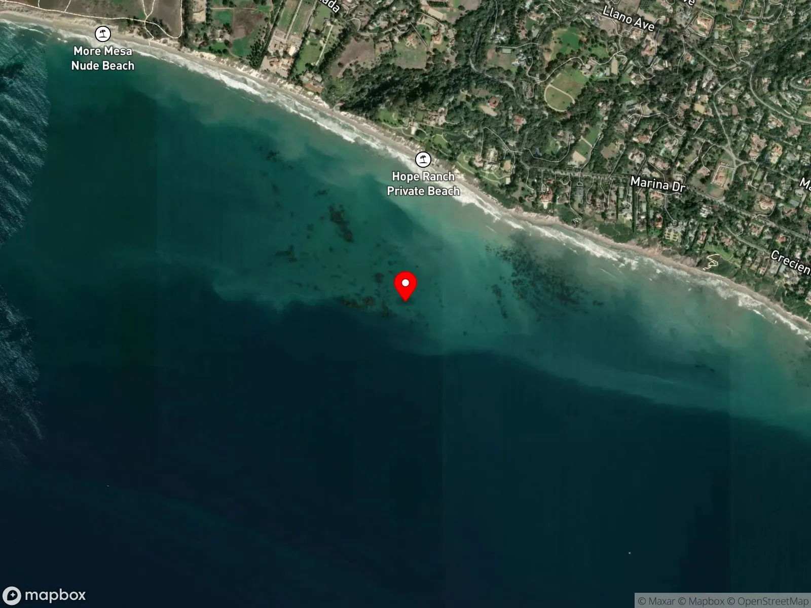 Map of More Mesa Beach