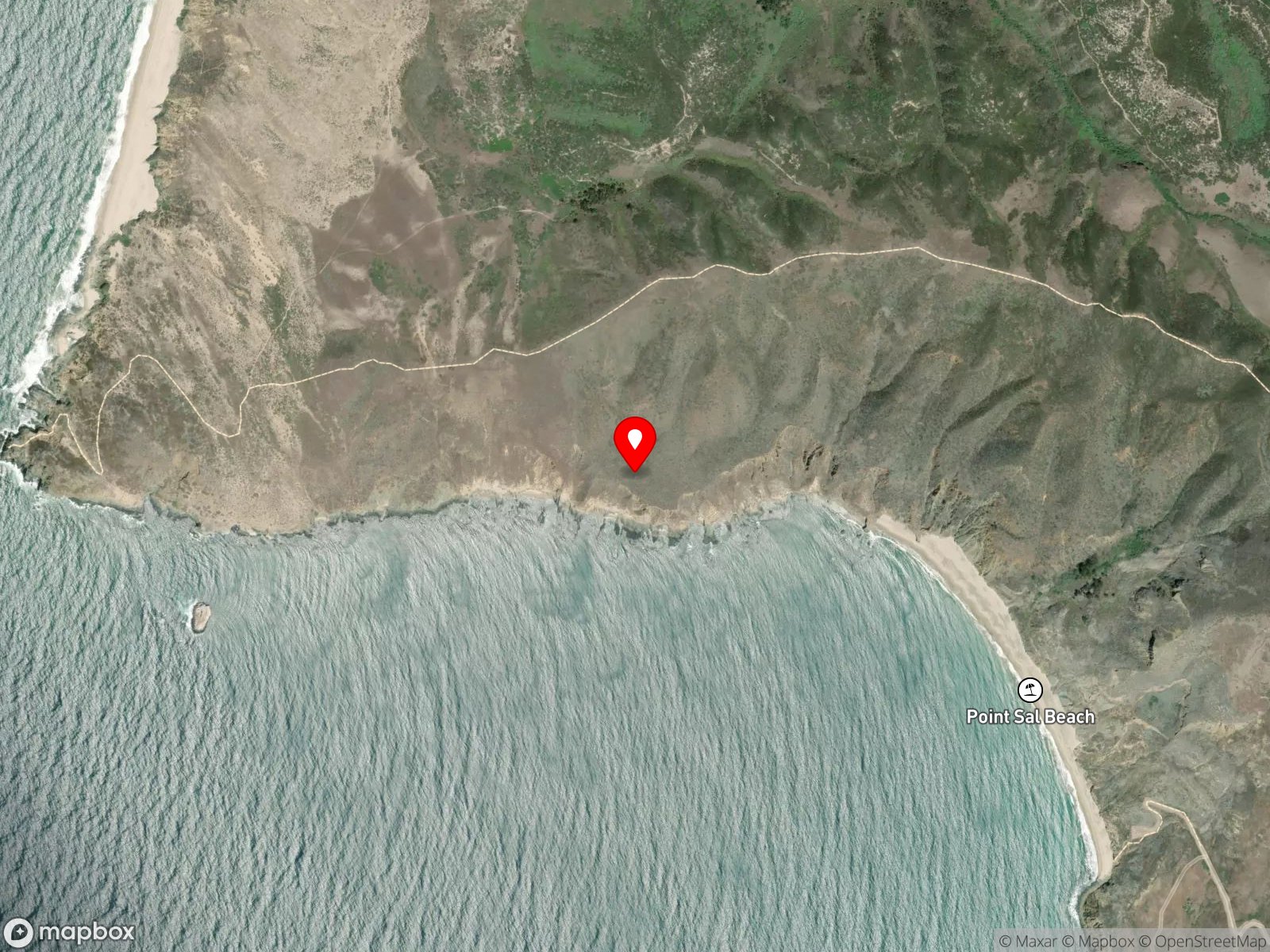 Map of Point Sal Beach
