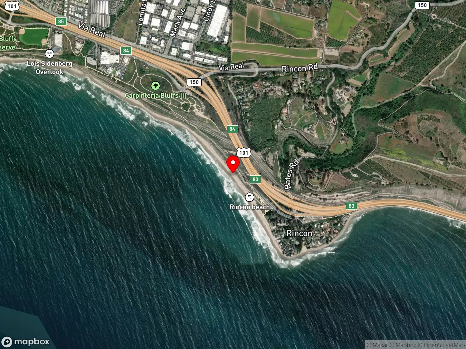 Map of Rincon Point