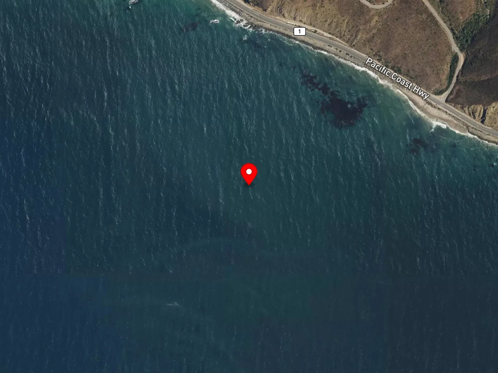 Map of Deer Creek Beach showing the Deer Creek Road junction and the access stairway
